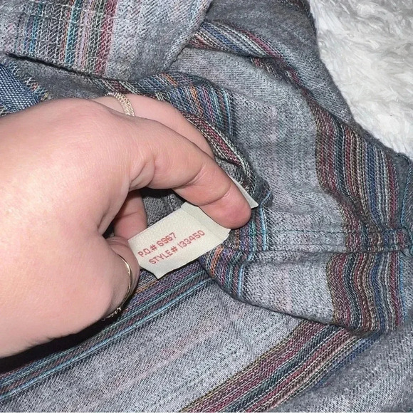 Carbon 2 Cobalt Mens Large Striped Button Down Shirt / Flannel - Picture 4 of 5